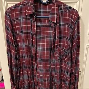Maroon and navy flannel